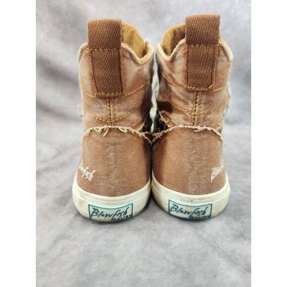 Blowfish Malibu Womens Upland High Top Canvas Sneakers Desert Caramel Size 7 - Picture 4 of 9